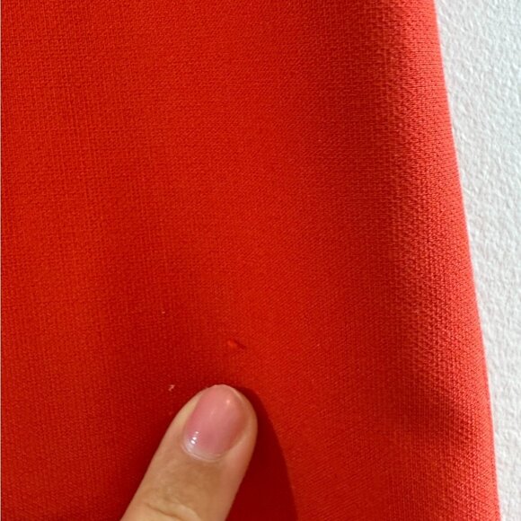 Cinq a Sept Red Slit Scoopneck Maxi Dress Gown Formal Gala Black Tie Evening - Picture 9 of 10